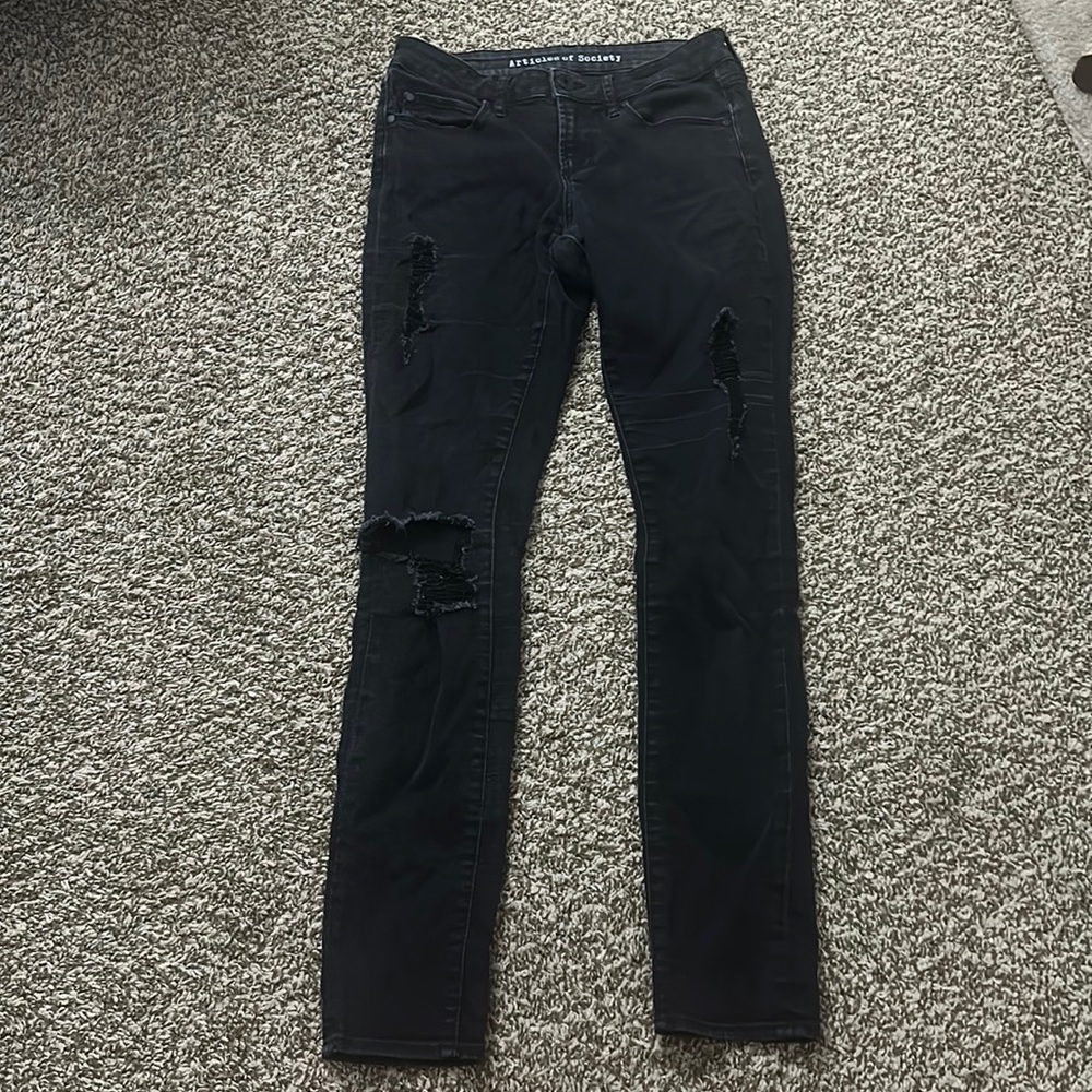 Articles of Society Mid Rise Distressed Skinny Jeans 28” Size 2